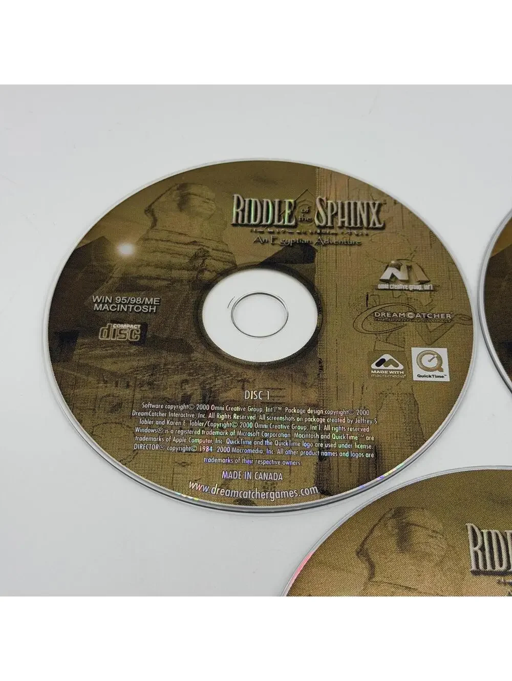 Riddle of the Sphinx An Egyptian Adventure - PC CD-ROM Video Game Disc Only
